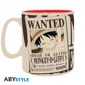 ONE PIECE TAZA 460ML LUFFY & WANTED