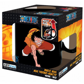 ONE PIECE LUFFY & ACE TAZA TERMICA 460ML